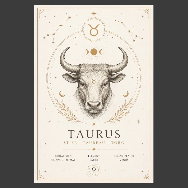 Stier Sternzeichen Kosmos-Illustration