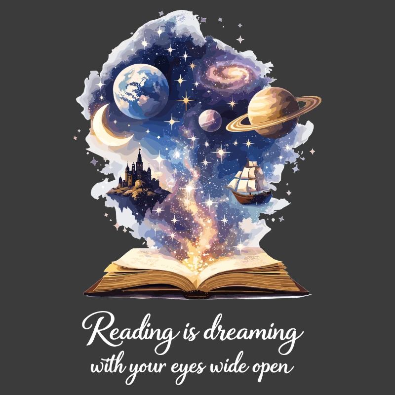 Reading is dreaming - Magic Book & Stars