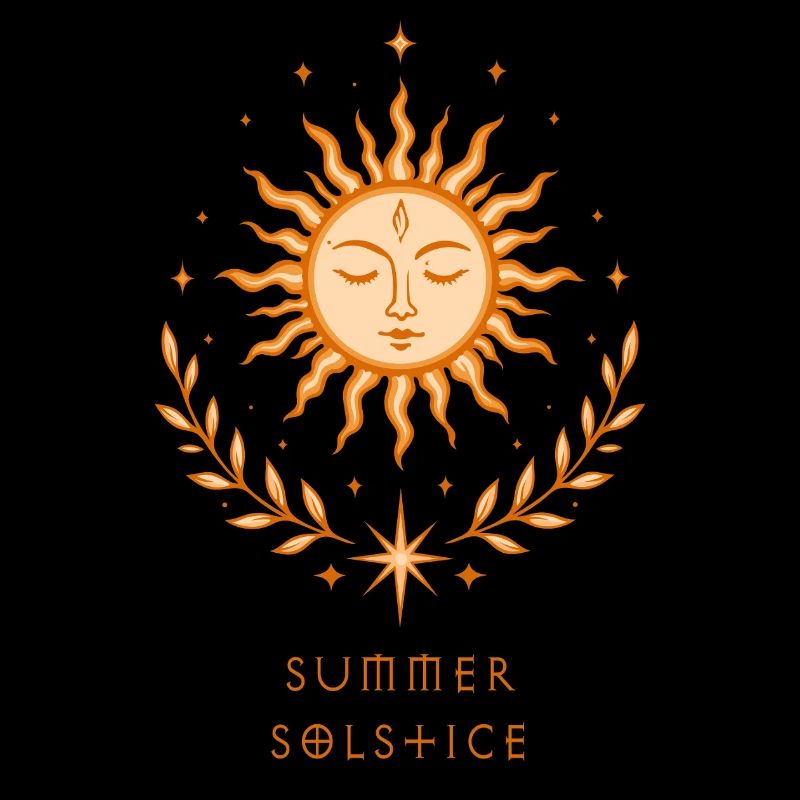 Summer Solstice Sun – Boho Symbol