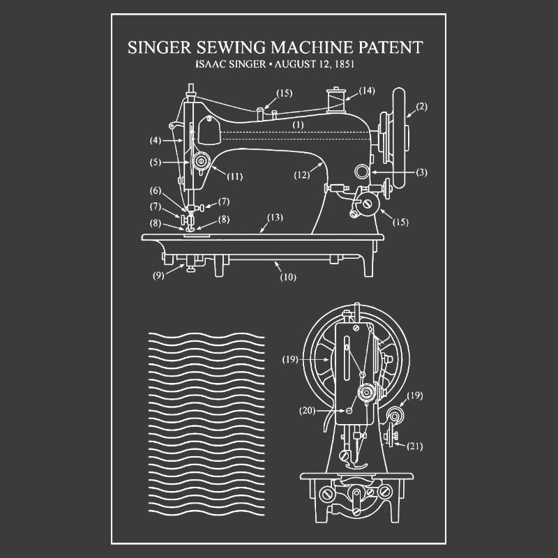 Plan de la machine à coudre Singer