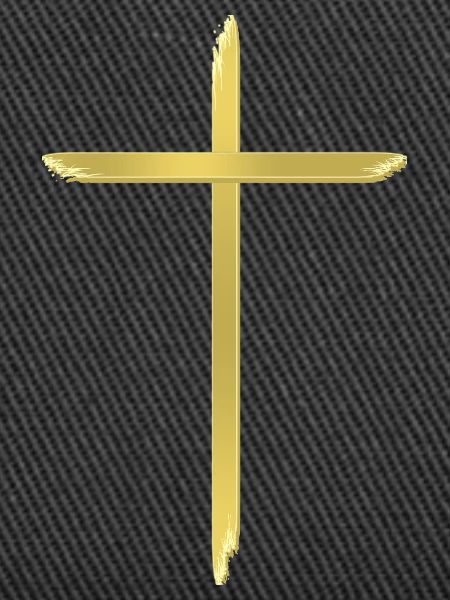 Golden Cross Brush Stroke