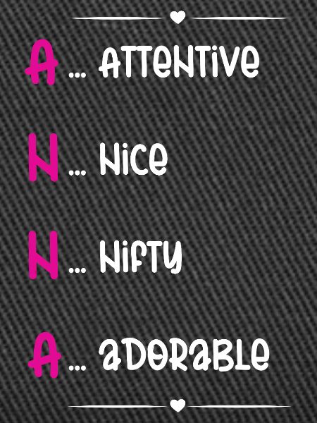 Anna Name Meaning Acrostic
