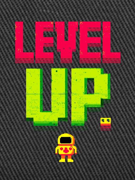 Level Up Pixelheld Retro