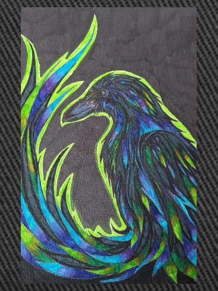 Phoenix in neon plumage