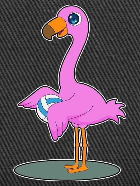 Flamingo Volleyball Player Volleyball