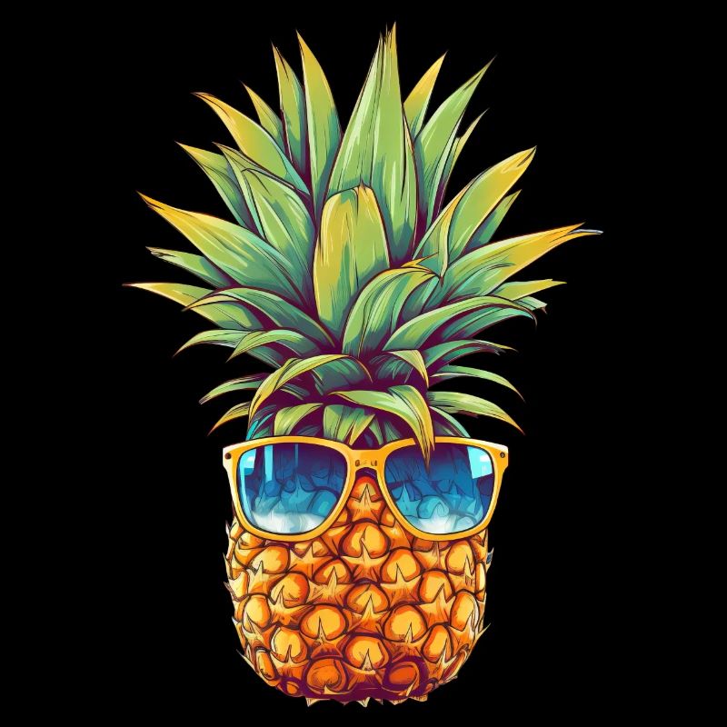 Ananas mit Sonnenbrille: Sommer Coolness