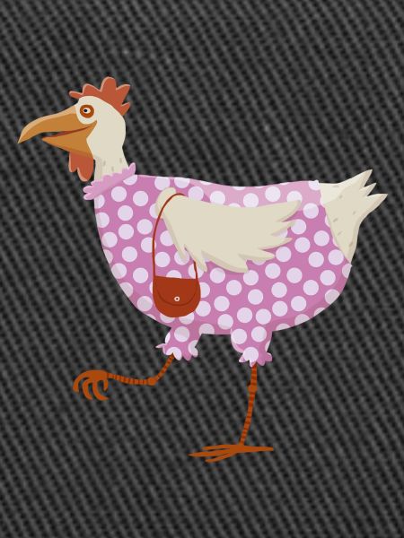 Huhn im Kleid