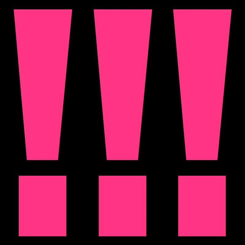 drei ausrufezeichen pink
