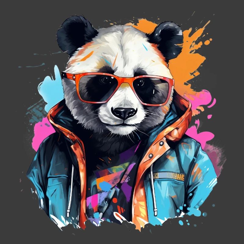 Rogue Panda. Design im Graffiti-Stil.