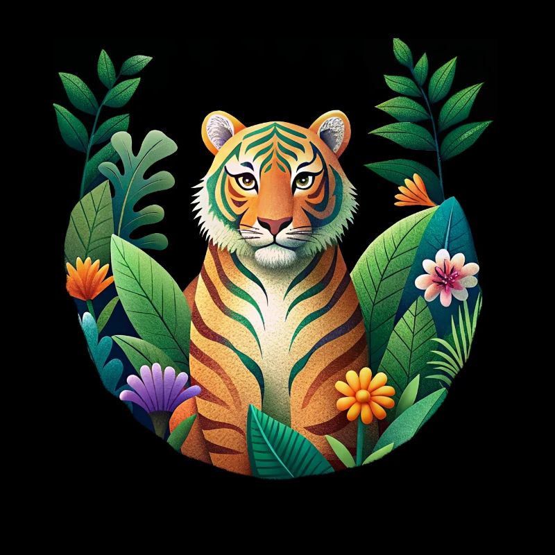 Tiger-Print mit Grain-Effekt