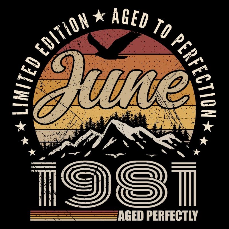 June 1981 44th Anniversary Gift June 1981 Retro