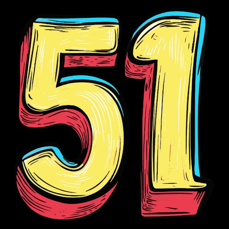 51 Zahl Comic
