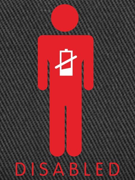 Disabled Battery Male