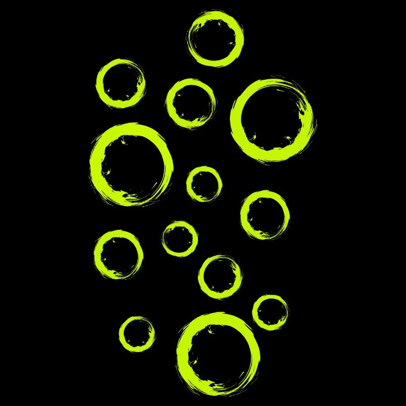 Many circles design vector water bubbles