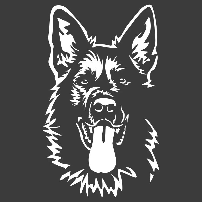 German Shepherd Head "Black Edition"