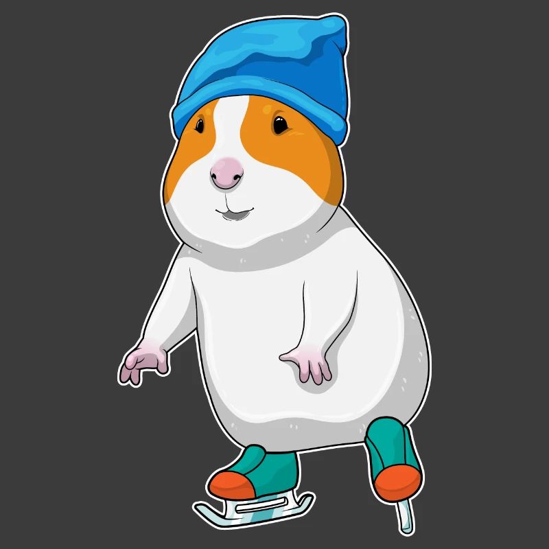 Hamster Eislaufen Schlittschuhe