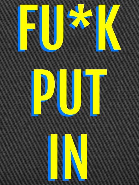 Provocative neon text graphics