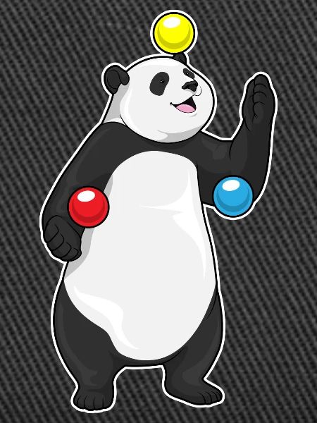 Panda Juggler Juggling