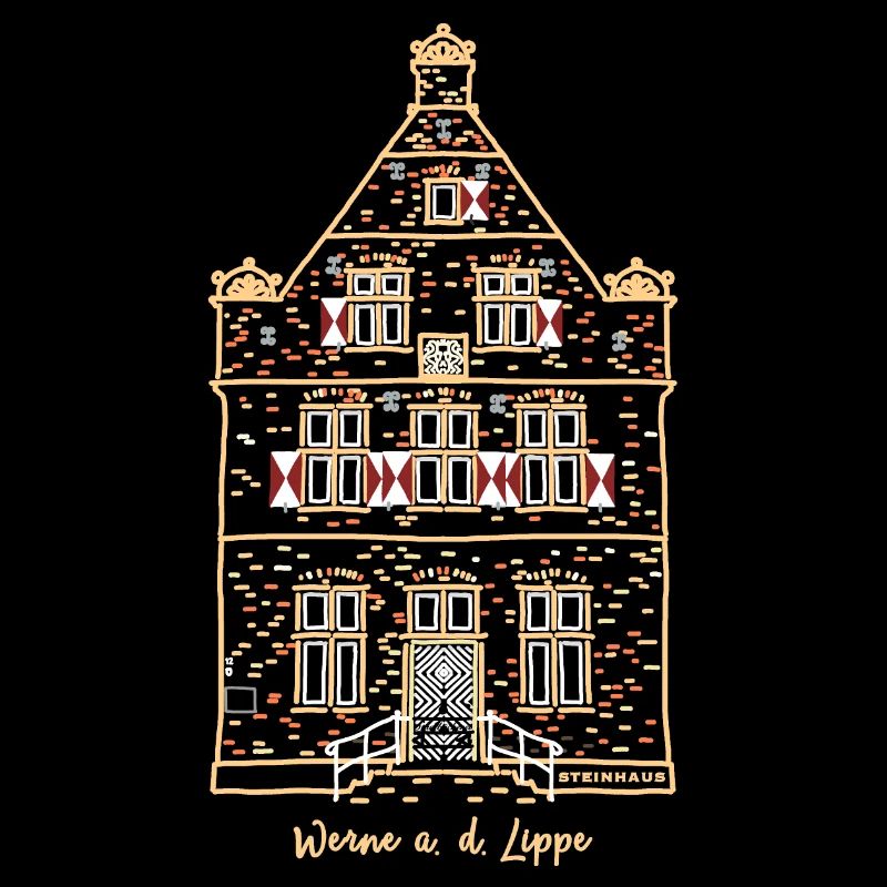 Werne, première maison en pierre emblématique, quartier d’Unna