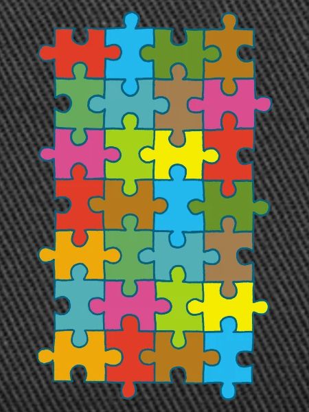 Mehrfarbiges Puzzle