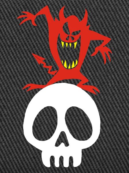 Skull and demon