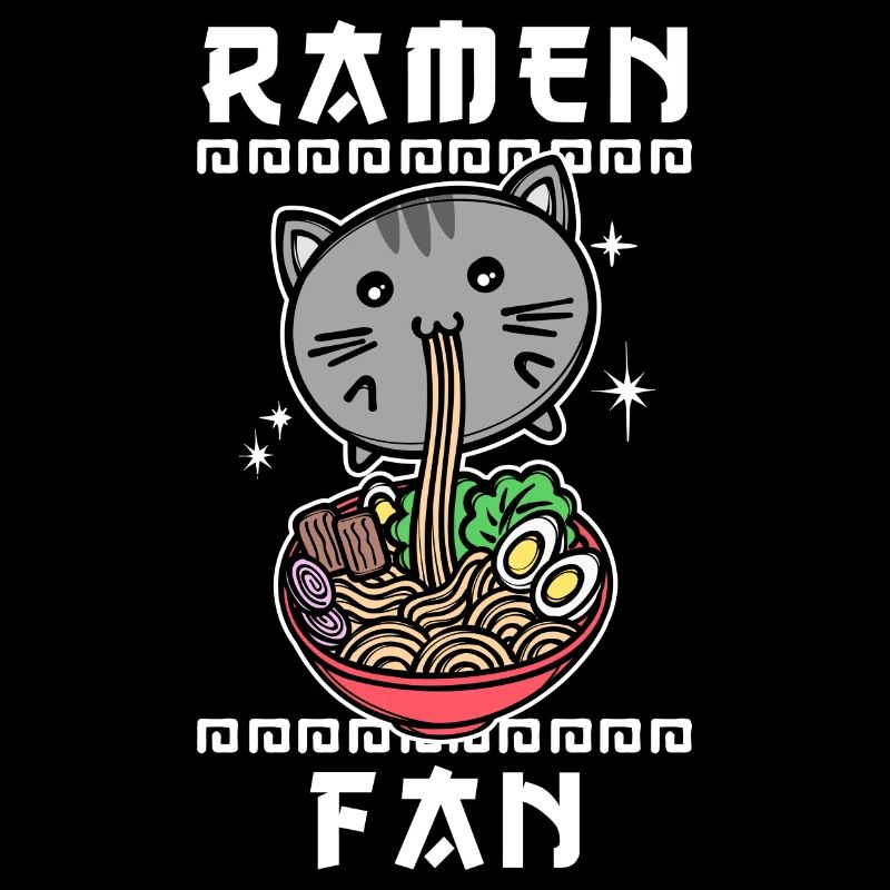 Comic Manga Cat Ramen Anime Animation Japan