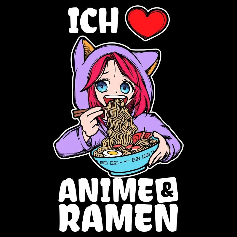 Ich Liebe Anime Ramen Herz Statement Manga