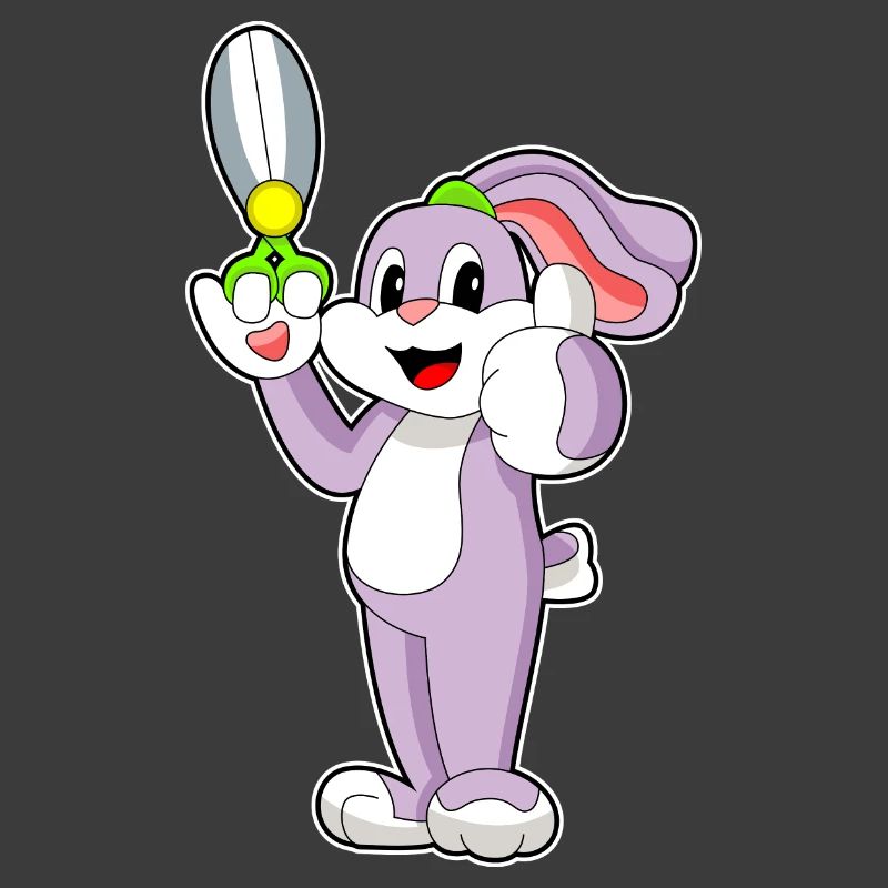 Ciseaux de coiffeur lapin