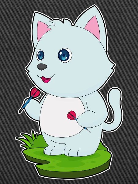 Katze Dart Dartpfeil