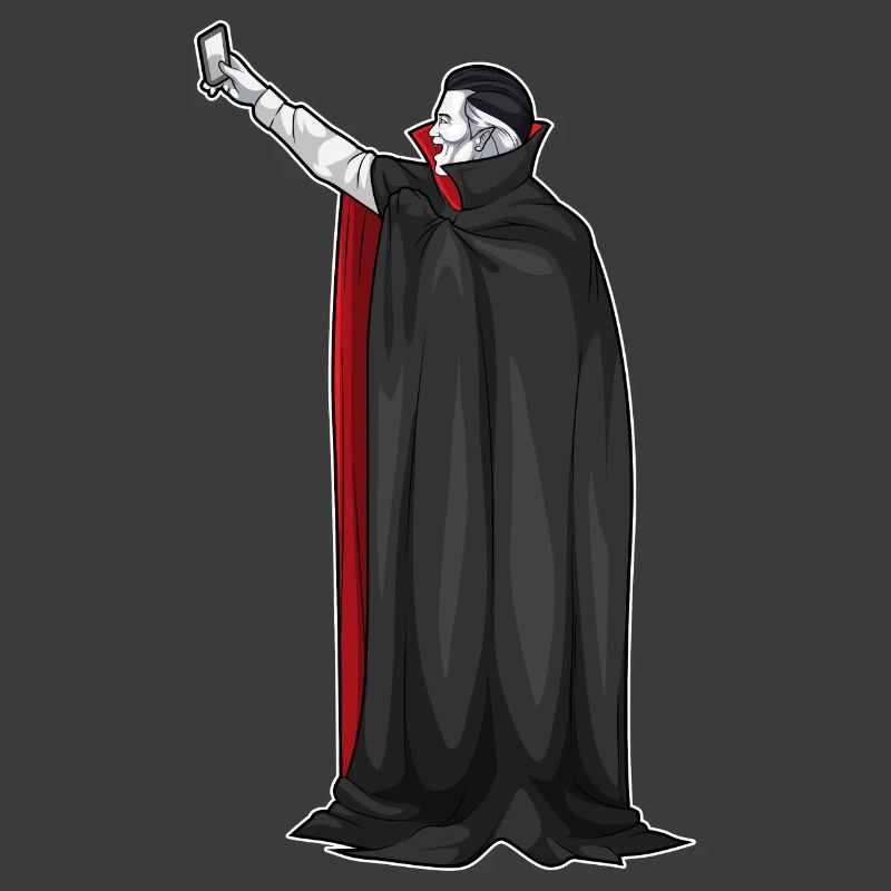 Selfie d’Halloween vampire