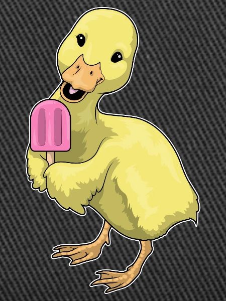Ente Eis am Stiel
