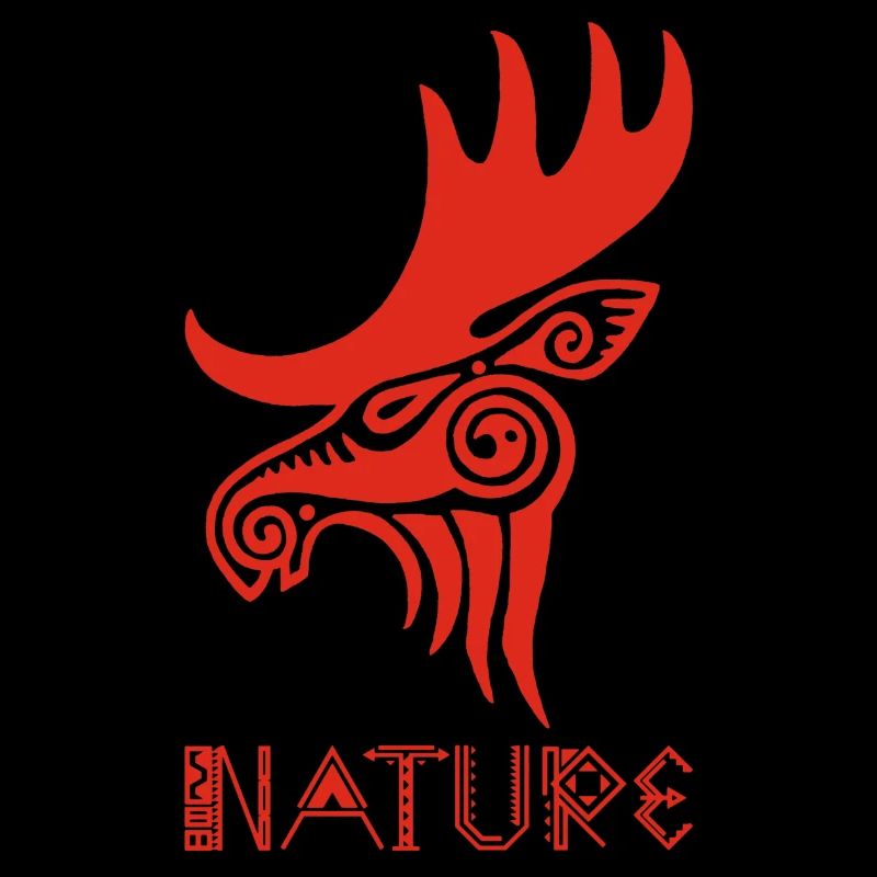 Rotes Elch-Tiertotem