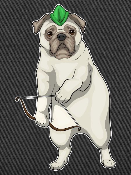 Mops Bogenschütze Bogen
