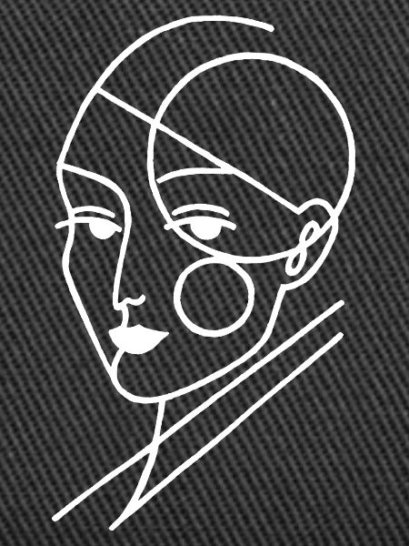White geometric human