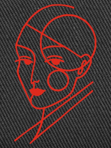 Red Geometric Human