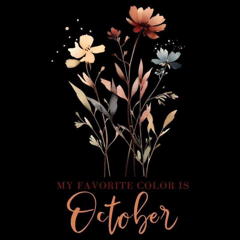 Aquarell Herbstblumen Oktober