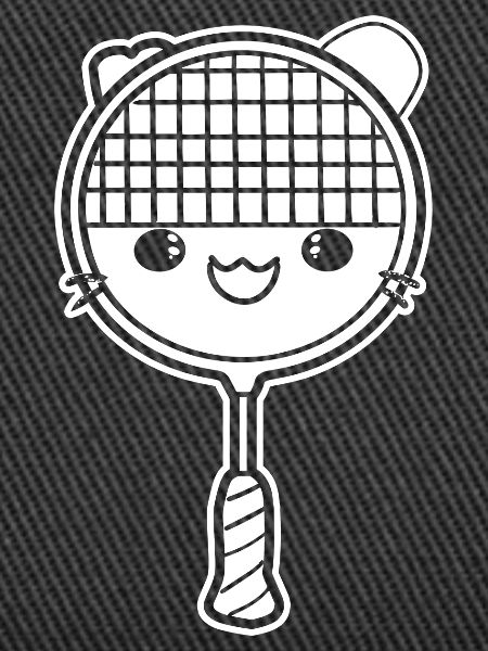 Badmintonschläger Comic Stil