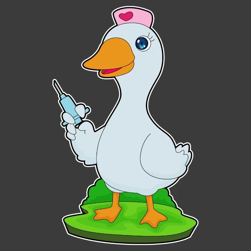 Seringue d’infirmière de canard