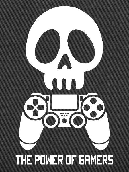Weißer Gamer Schädel