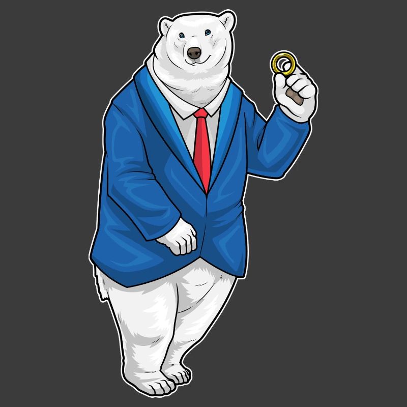 Eisbär Bräutigam Ehering Hochzeit