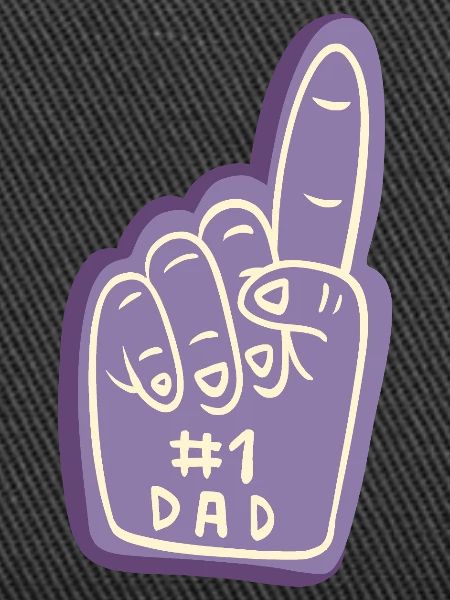 #1 Dad Fanhand Design