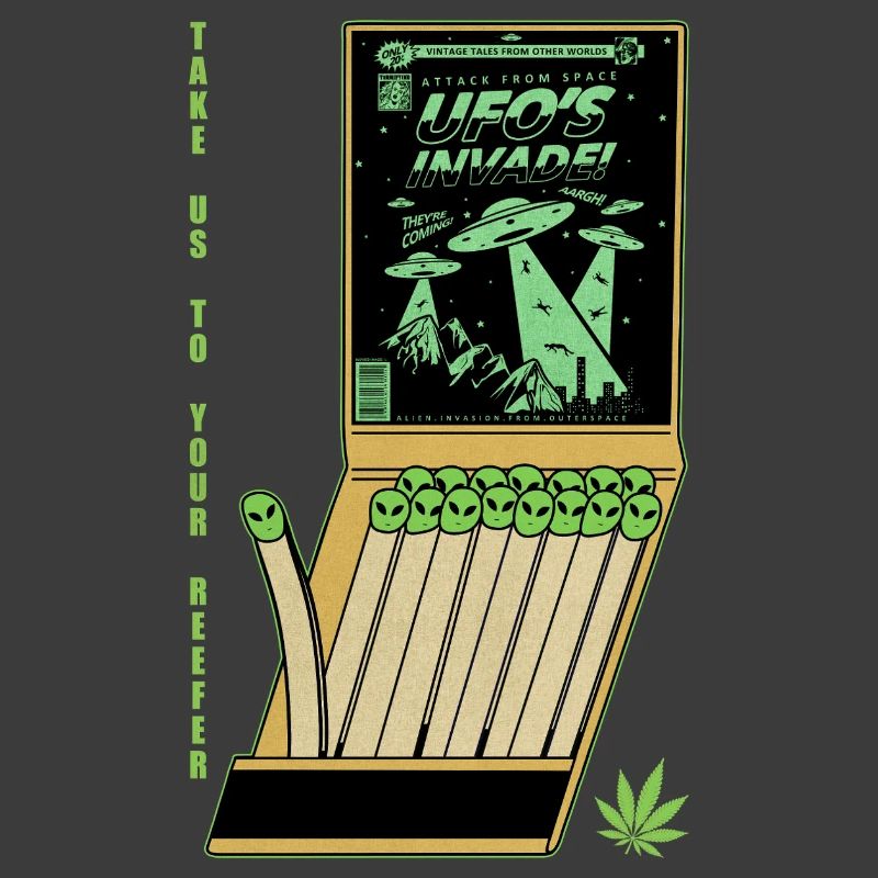 UFO Invasion Vintage Poster Design