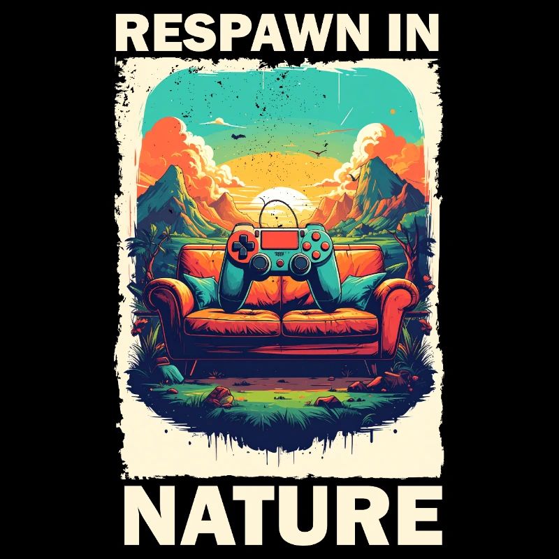 Jeux et nature dans un style rétro
