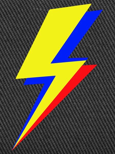 Geometrischer mehrfarbiger Blitz