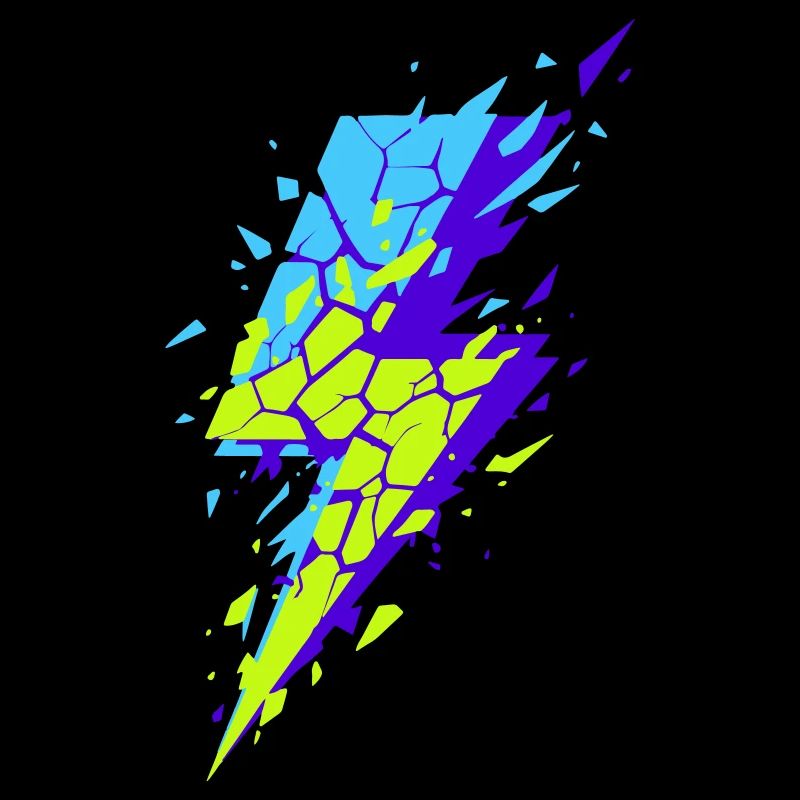 Neon-Fraktal-Blitze
