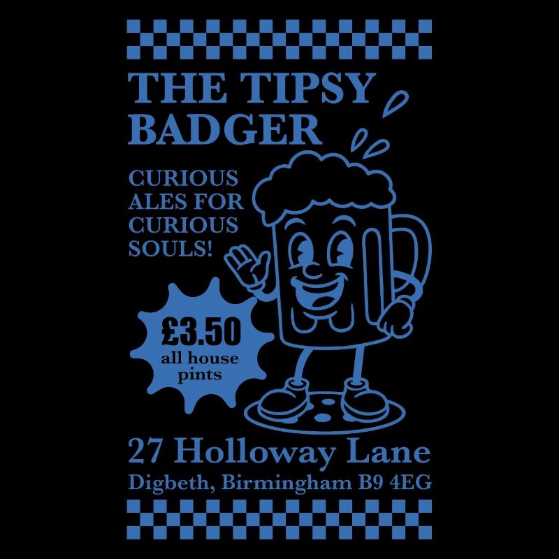 Das beschwipste Dachs-Maskottchen