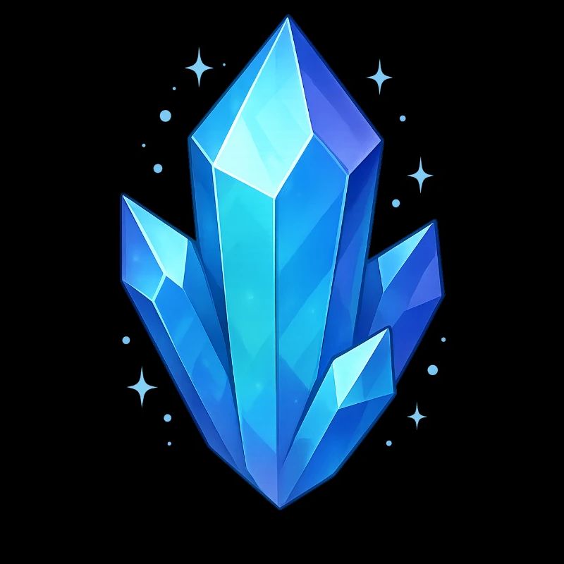 Blue Crystal Cluster