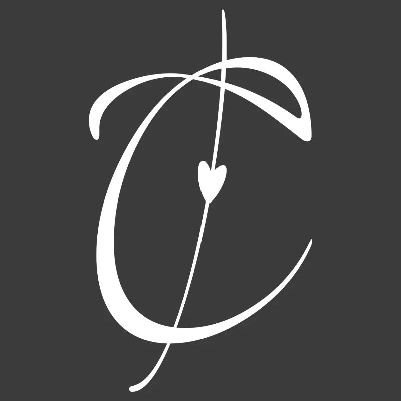 Letter C Initial Alphabet Monogram Pocket Face
