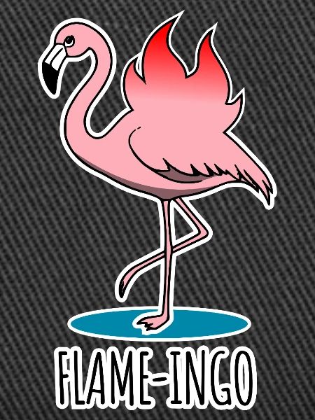 Flame-Ingo - ein flammender Flamingo