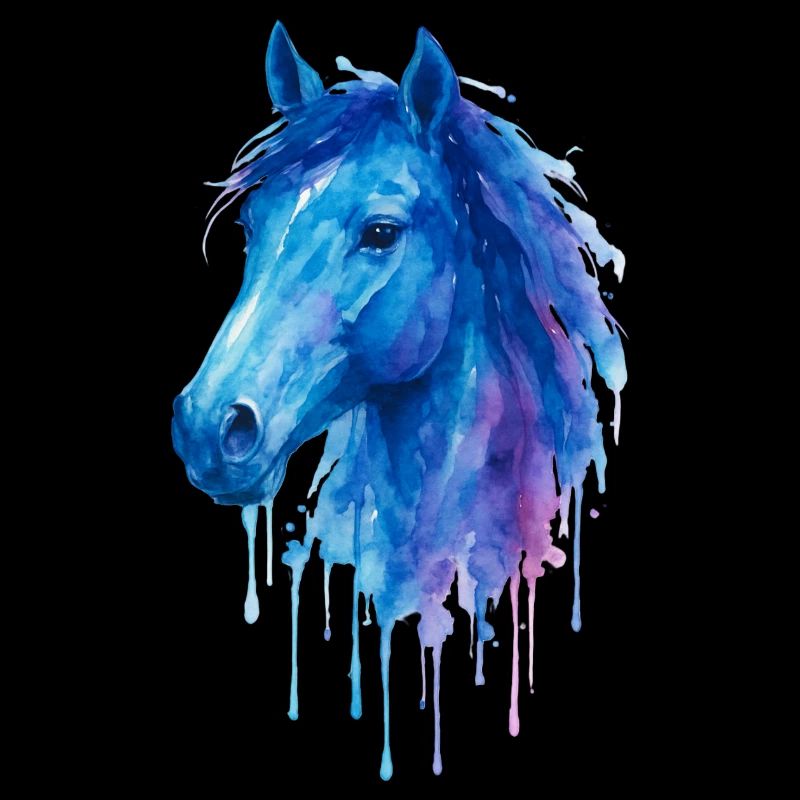 Aquarell Pferd - Reiten
